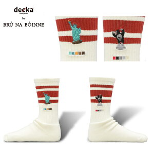 10%OFFN[|Ώ / fJ decka / decka X BRU NA BOINNE 80's Skater Socks Embroidery New York / BNBde-45NY / u[i{CR{ / { / jZbNX / 2024H~ / lR|XΉ