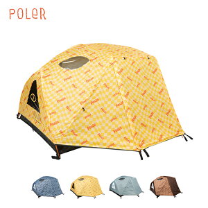 40%OFF / �|�[���[ POLeR / 2 PERSON TENT / WAVY CHECK YELLOW / GOOMER BROWN / CHAKA BLUE / MYSTIC PORTAL BLUE / 231EQU9803 / 2023�t��