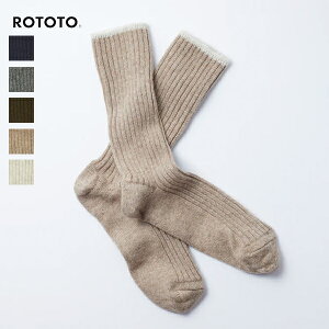 20%OFF�N�[�|���Ώ� / ���g�g ROTOTO / RECYCLE W/PL RIBBED CREW SOCKS / R1369 / ���j�Z�b�N�X / 2022�H�~ / �l�R�|�X�Ή�