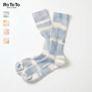 10%OFF�N�[�|���Ώ� / ���g�g ROTOTO / TIE DYE RIBBED CREW SOCKS / R1603 / �\�b�N�X �C�� / ���j�Z�b�N�X / ���{�� / �^�C�_�C�� / 2025�t�� / �l�R�|�X�Ή�