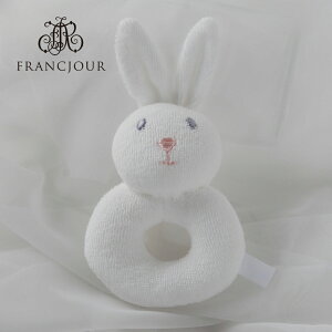 ベビー ラパン ラトル / 綿100 綿 コットン 日本製 ベビーラトル にぎにぎ ニギニギ がらがら ガラガラ ファーストトイ タオル 赤ちゃん 新生児 子供 女の子 男の子 白 ホワイト ふわふわ ソフ