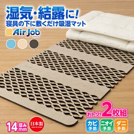 限定セール LINE友だち追加でクーポンGET! 2個セット 除湿シート すのこ すのこマット 除湿マット 結露 結露対策 すのこ型除湿マット すのこ型吸湿マット エアジョブ マックス 東洋紡 日本製 ふとん マット 防ダニ 消臭 防ダニ 抗菌 防臭 抗菌防臭 湿気対策