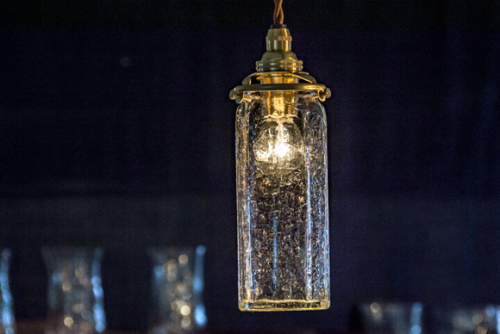 楽天市場】安土草多 吹きガラス ペンダントライト E17 八角細筒瓶  