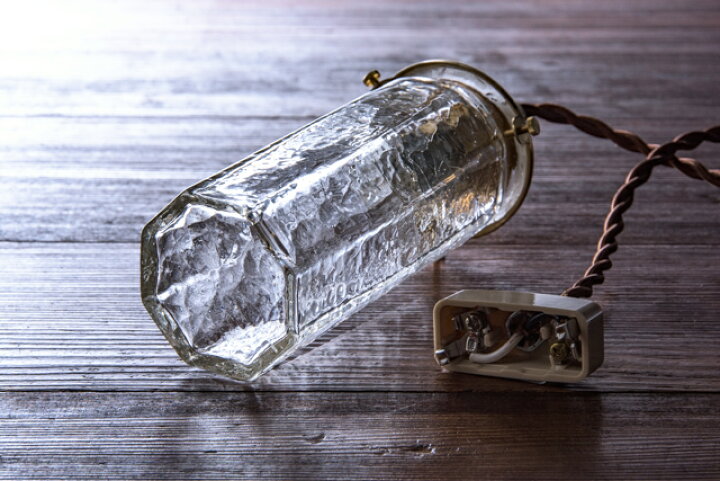 楽天市場】安土草多 吹きガラス ペンダントライト E17 八角細筒瓶  