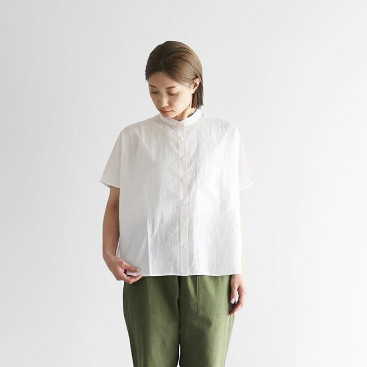 楽天市場】HUIS ハウス ボタニカルコードレーンバンドカラー半袖ワイド 