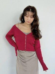 �ySALE�^50%OFF�z�N���b�v�h���u�j�b�g�J�[�f�B�K�� FRAY I.D �t���C �A�C�f�B�[ �g�b�v�X �J�[�f�B�K�� ���b�h �u���b�N �z���C�g�yRBA_E�z�y���������z[Rakuten Fashion]