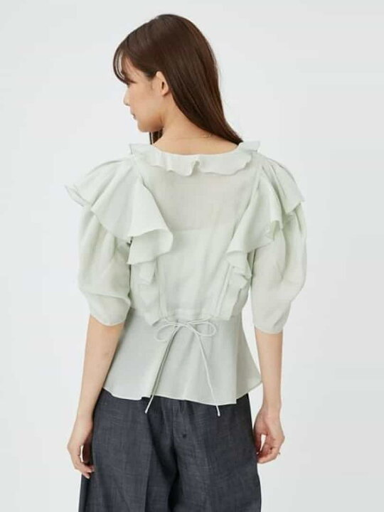 楽天市場】【SALE／30%OFF】シアーフリルペプラムブラウス FRAY I.D 
