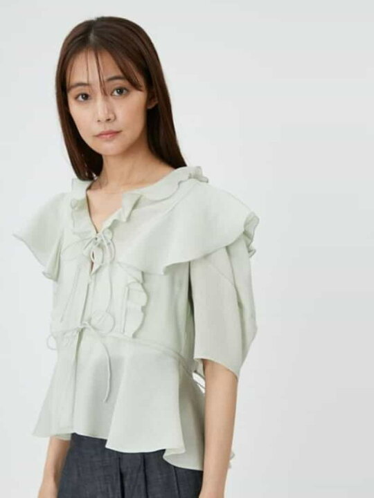 楽天市場】【SALE／30%OFF】シアーフリルペプラムブラウス FRAY I.D 