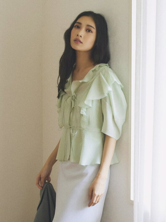 楽天市場】【SALE／30%OFF】シアーフリルペプラムブラウス FRAY I.D 