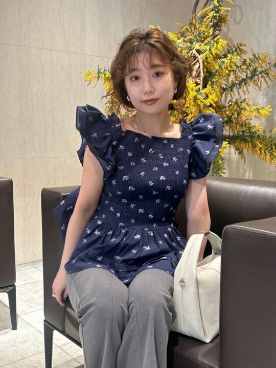 楽天市場】【SALE／50%OFF】フリルスリーブシャーリングブラウス FRAY 
