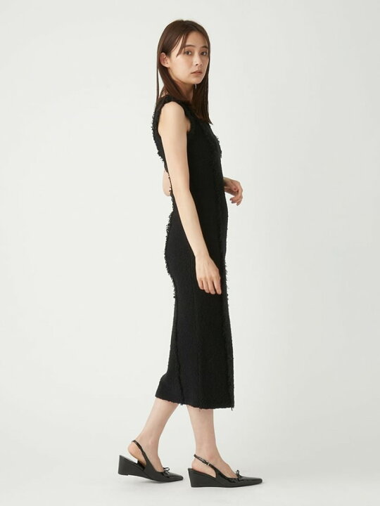 楽天市場】【SALE／50%OFF】ツィードフリンジ2wayニットワンピース 