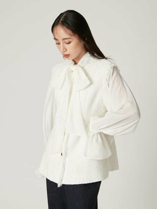 楽天市場】【SALE／50%OFF】2wayシアーボウタイブラウス 