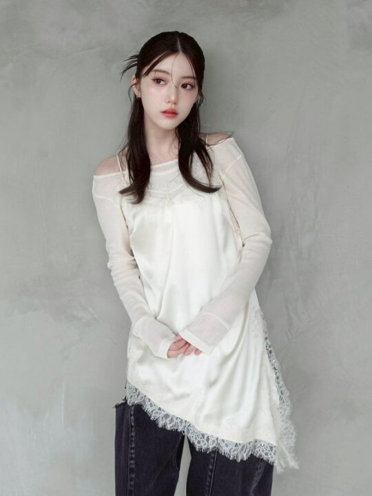 楽天市場】【SALE／50%OFF】レーストリムキャミチュニック FRAY I.D 