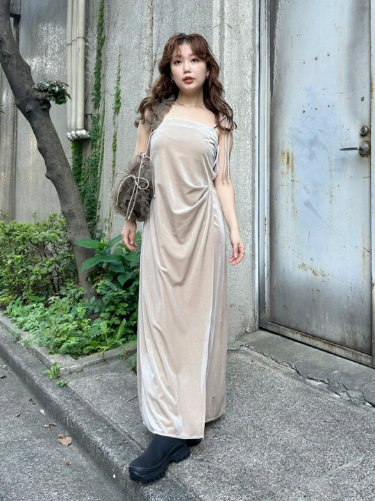 楽天市場】【SALE／30%OFF】ベロアキャミソールラップドレス FRAY I.D 