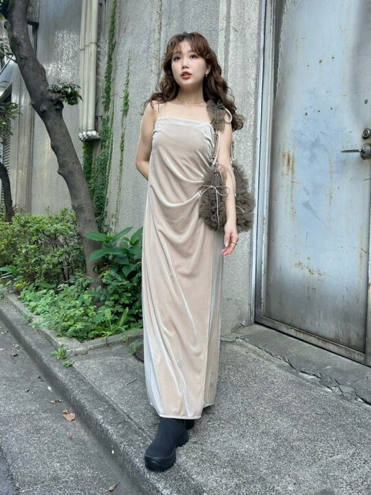 楽天市場】【SALE／30%OFF】ベロアキャミソールラップドレス FRAY I.D 