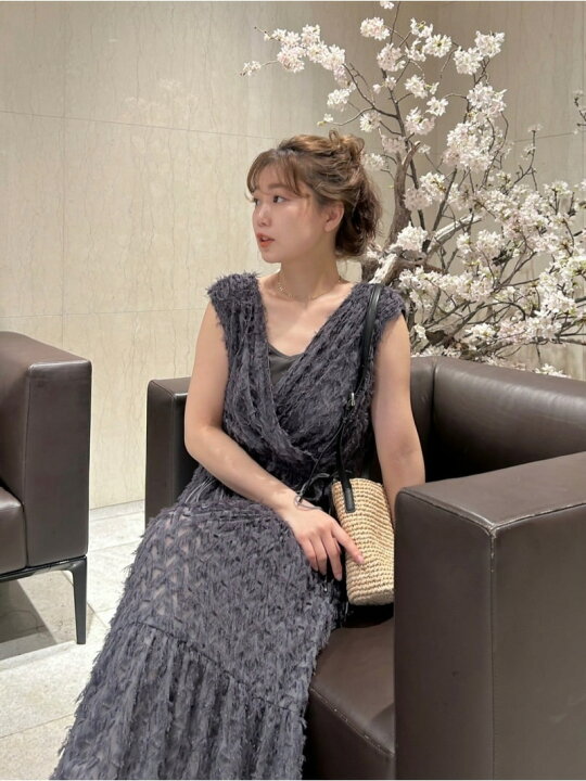 楽天市場】【SALE／30%OFF】フリンジジャガードカシュクールワンピース 