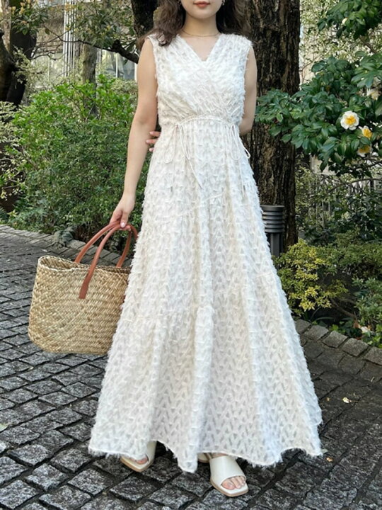 楽天市場】【SALE／30%OFF】フリンジジャガードカシュクールワンピース  