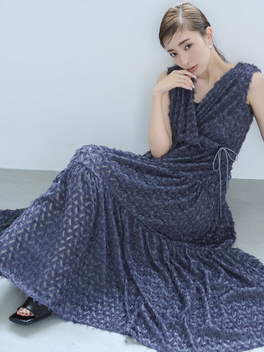 楽天市場】フリンジジャガードカシュクールワンピース【WEB限定00  