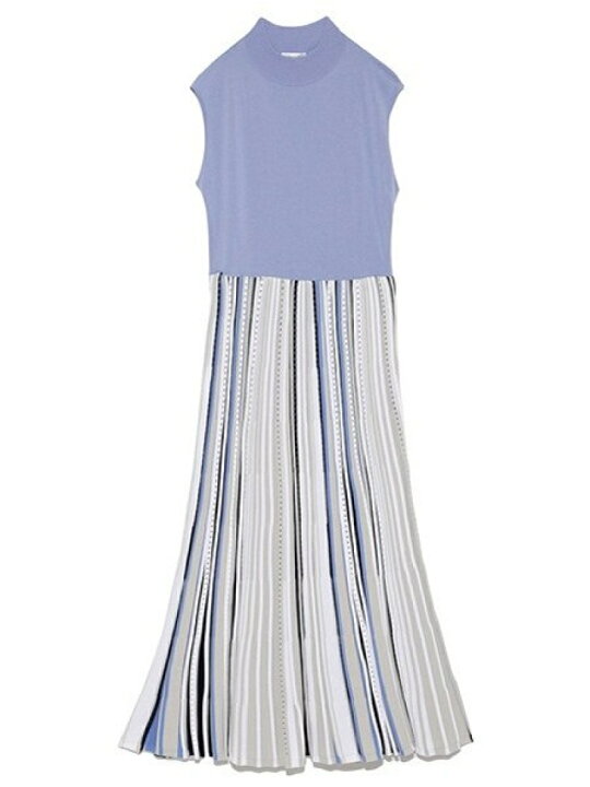 FRAY I.D フレイアイディー マルチカラー プリーツ柄ニットワンピース  