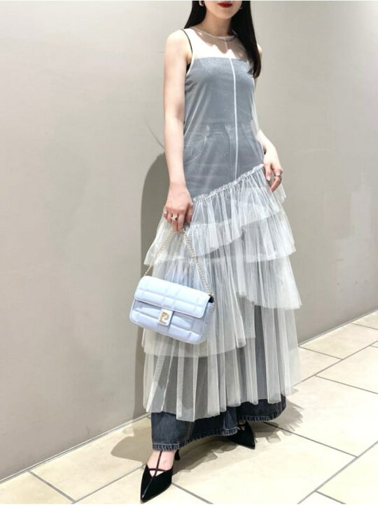 楽天市場】【SALE／50%OFF】チュールレイヤーティアードドレス FRAY 