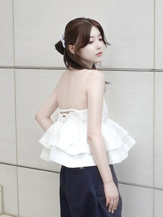 楽天市場】【SALE／50%OFF】ラッフルヘムデザインキャミソール FRAY  