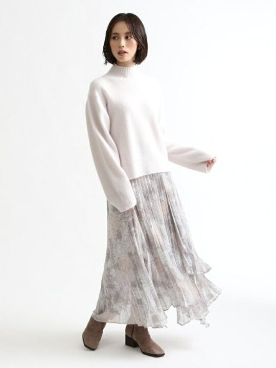 楽天市場】【SALE／40%OFF】フラワープリントアシメプリーツスカート  
