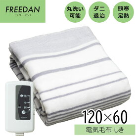 電気毛布 敷き 120×60cm シングル 洗える スライド温度調節 ダニ退治 小さいサイズ 電気敷毛布 電気しき毛布 電気敷き毛布 敷き毛布 電気敷布団 節電 送料無料 FRS401 フリーダン 楽天スーパーセール