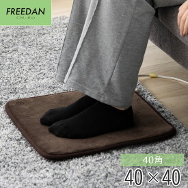 ホットマット 電気マット 電気座布団 送料無料 暖房 フランネル 中肉厚 起毛 滑らか ブラウン 40×40cm ミニ 電気カーペット 1人用 学生 小型 足元 お尻 腰 冷え防止 ギフト 誕生日 フリーダム FRM401H-B パーソナル暖房 車中泊 キャンプ オフィス 仕事