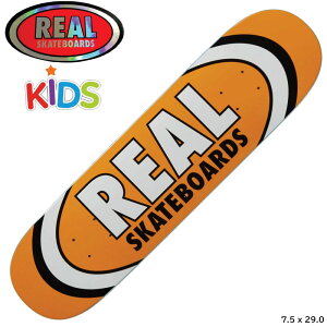 ���A�� �L�b�Y �X�P�[�g�{�[�h �f�b�L REAL KIDS TEAM CLASSIC OVAL LOGO DECK 7.5inch �X�P�[�g�{�[�h �X�P�{�[ �f�b�L