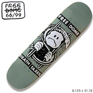 �X�P�[�g�{�[�h�f�b�L FREEDOME DEATH AND TAXES TEAM SKATEBOARD �X�P�[�g�{�[�h �X�P�{�[ �f�b�L 8.125 x 31.75