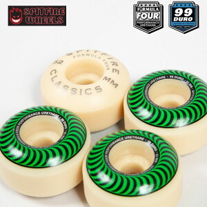 Xsbgt@CA[ EB[ SPITFIRE WHEEL FORMULA FOUR F4 99DURO CLASSIC 99D 52mm GREEN XP{[ XP[g{[h Xsbgt@C[ EB[ Ki