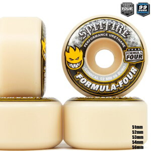 Xsbgt@CA[ EB[ SPITFIRE WHEEL FORMULA FOUR F4 99DURO Conical Yellow 99D XP{[ SKATEBOARD XP[g{[h Xsbgt@C[ EB[@