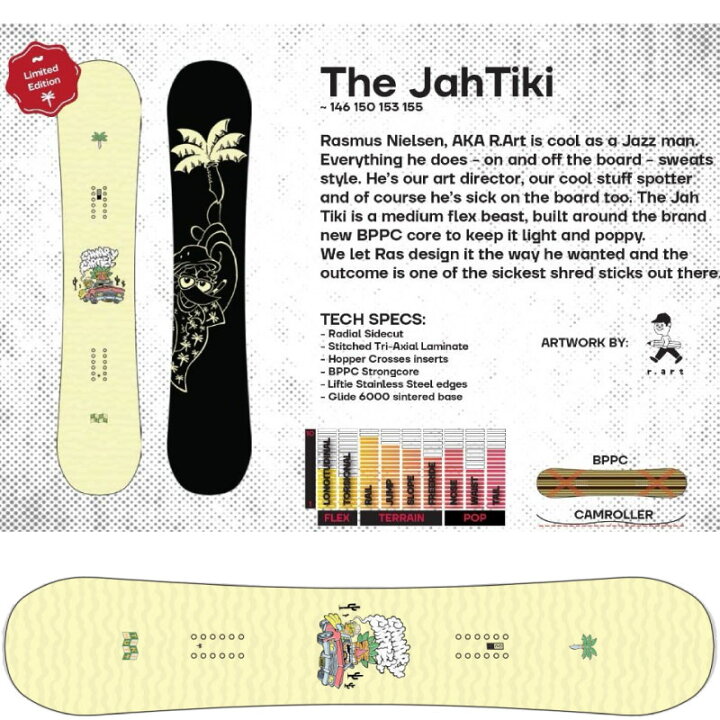 楽天市場】カナリーカーテル スノーボード Canary Cartel THE JAHTIKI 
