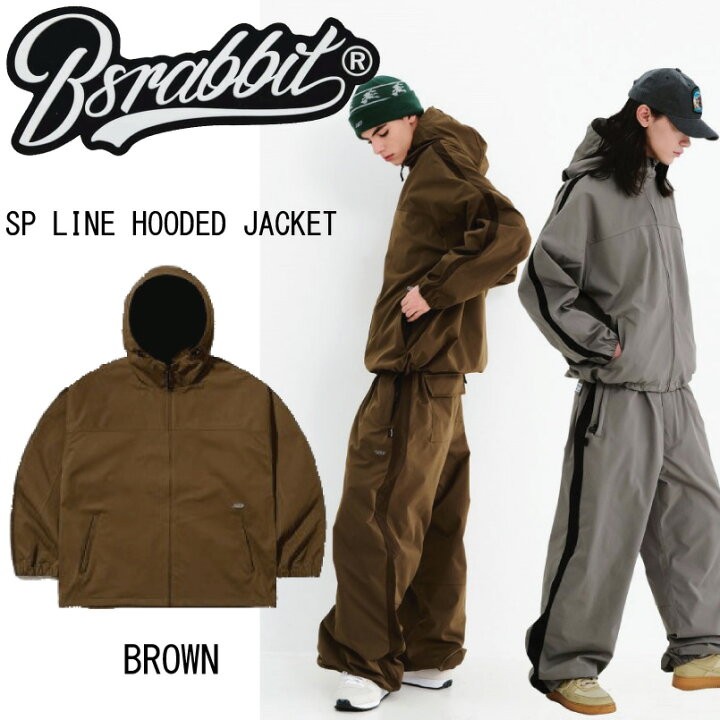 楽天市場】BSRABBIT ビエスラビット SP LINE HOODED JACKET BROWN 