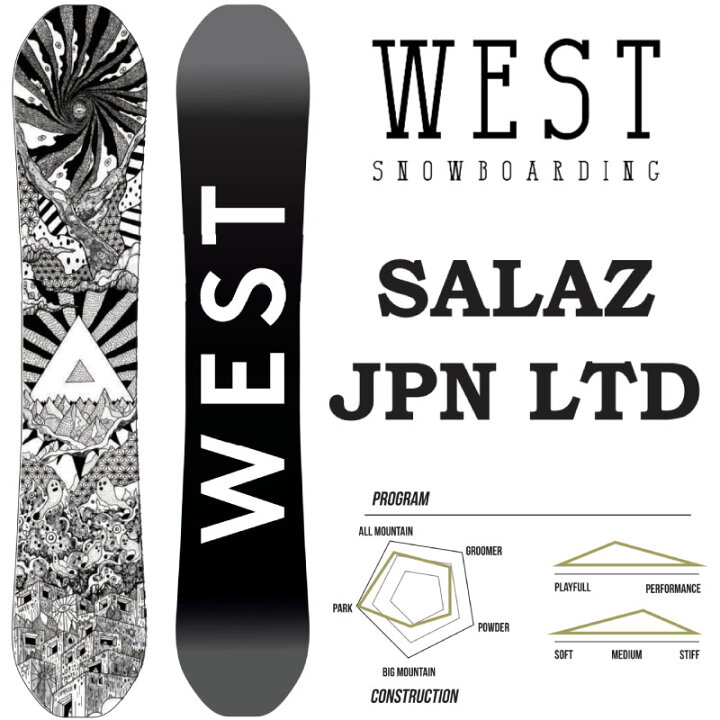 楽天市場】ウエスト スノーボード WEST SNOWBOARD SALAZ JPN LTD 