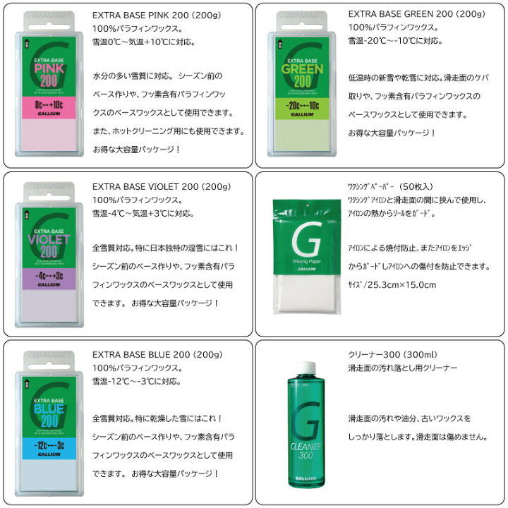 楽天市場】ガリウム ベースワックス 6点セット GALLIUM WAX ホット  