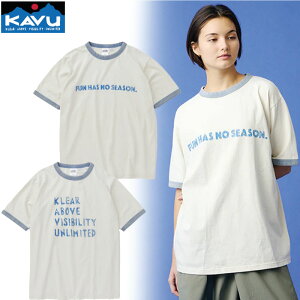 �J�u�[T�V���c KAVU Phrase R Tee Fun Klear Ivory ���� �o�[�x�L���[ T�V���c