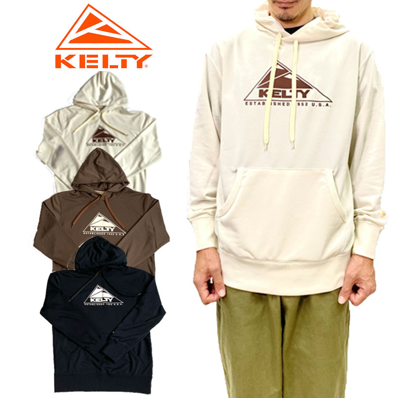 シンプルなロゴスウェットパーカー KELTY ケルティ メンズロゴスウェットパーカー トレーナー Hilcrhyme アウトドア 新色 paka 素敵な hoodie