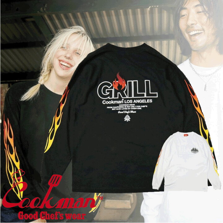 楽天市場】クックマン ロングスリーブ グリル Tシャツ Grill ロンT L/S 