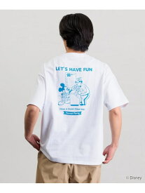 【SALE／30%OFF】DISNEY ディズニー/ミッキーマウス/ 別注 ビッグシルエット バックプリントTシャツ/HAVE FUN 【限定展開】 FREAK'S STORE フリークスストア トップス カットソー・Tシャツ ピンク ブラック ホワイト グレー【RBA_E】[Rakuten Fashion]