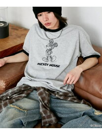【SALE／40%OFF】＜機能性素材＞Mickey Mouse/ミッキーマウス/ スケッチ リンガーTシャツ 限定展開 PUBLUX フリークスストア トップス カットソー・Tシャツ レッド ブルー グレー ネイビー【RBA_E】[Rakuten Fashion]