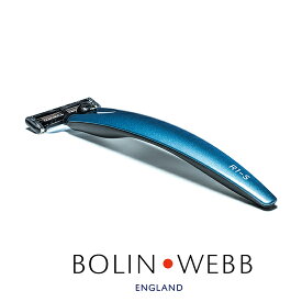 英国製　名車と同じ塗装を施したプレミアム シェーバー　髭剃り BolinWebb R1 シリーズ　( Gillette マッハシンスリー 3枚刃 ) Blue 3000　ボリンウェブ ボーリンウェブ　替刃は ジレット マッハシンスリー に対応 ギフト プレゼント 誕生日 記念日 父の日 などに