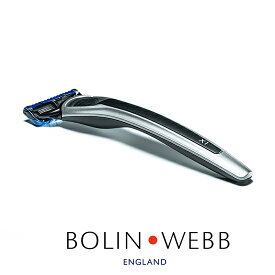 英国製　名車と同じ塗装を施したプレミアム シェーバー　髭剃り Bolin・Webb X1 シリーズ（ Gillette Fusion 5枚刃 ） X1 Argent Black 替刃は ジレット ヒュージョン に対応 ギフト プレゼント 誕生日 記念日 父の日 などに