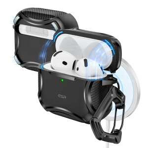 ESR AirPods 4P[X (HaloLock) AirPods 4 P[X(2024) (USB-C) Ή MagSafe Ή ͗h~ }OlbgW CyberV[Y ubN