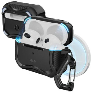 ESR AirPods 3 P[X 2021p airpods 3 P[X 2021p HaloLockt(USB-C/LightningP[uΉ) CbN MagSafeΉ HaloLockV[Y GA[|bY P[X ubN