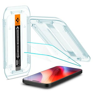 Spigen iPhone 16 Pro Max �K���X�t�B���� 9H�d�x�����K���X �\��t���L�b�g�t�� iPhone16ProMax�Ή� �ی�t�B���� �i�m�R�[�e�B���O ��U�h�~ 2���� EZ Fit AGL07907