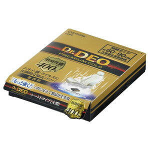 カーメイト(CARMATE) 車用 もっと強く! 消臭性能400% 除菌消臭剤 ドクターデオ Dr.DEO プレミアム ゴールド シート下設置タイプ 無香 安定化二酸化塩素 大容量 350g D280