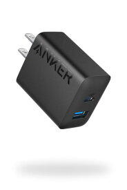 Anker Charger (20W, 2-Port) PSE技術基準適合/USB PD対応/20W急速充電器/コンパクトサイズ Android スマートフォン iPad その他 各種機器対応 (ブラック)