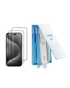 Anker Easy Fit �K���X�t�B�����L�b�g (HD, for iPhone 16 Pro Max) 2���Z�b�g �ی�t�B���� �����ی� ����/�C�A�Ȃ� �w��h�~ ���X���[�Y �ČRMIL�K�i ���ϋv�� �����z�� �d�x9H �ȒP���t�� 8K Ultra HD