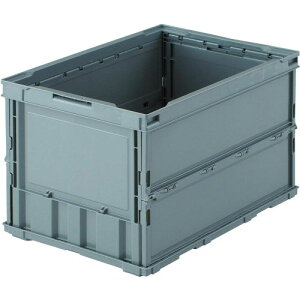 トラスコ中山(TRUSCO) 収納ケース 収納ボックス 薄型折りたたみコンテナ グレー 50L TR-O50B-GY